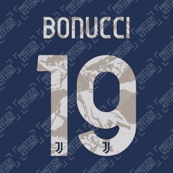 Bonucci 19 (Official Juventus 2020/21 Away Name and Numbering)